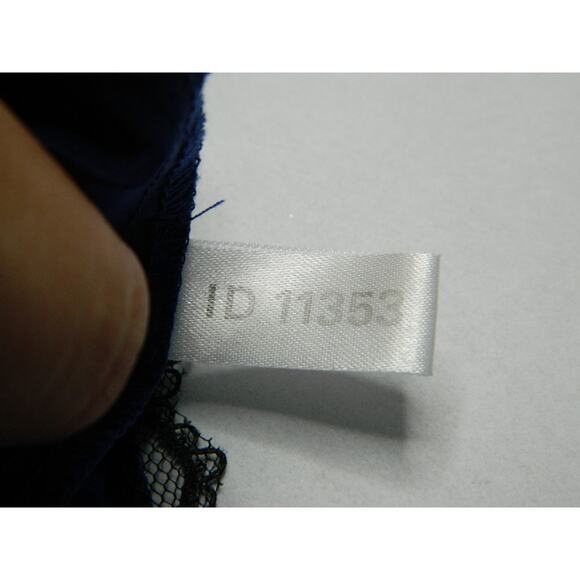 Victoria Secret Gold Label Sz L lace tank top lingerie blue/black - Picture 5 of 7